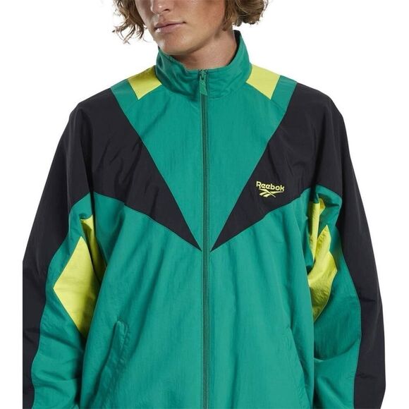 NWT [FK2462] Mens Reebok Classics Twin Vector Track Jacket Green Small - Picture 3 of 10